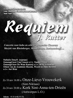 ANNA3 | 24 november 2012 | Requiem van John Rutter | Koor orkest muziekacademie Beveren | CantAmore | Wase Kantorij | Sint-Anna-ten-Drieënkerk, Antwerpen Linkeroever